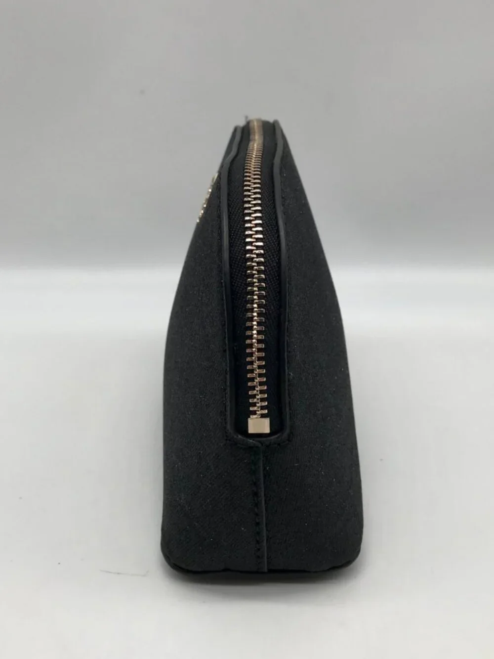 Kate Spade Black Glitter Fabric Joeley Dome Pouch